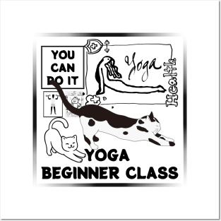 YOGA BEGINNER CLASS, HEALTH Posters and Art